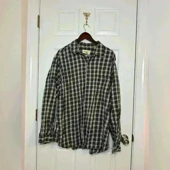 EDDIE BAUER, men’s 2XL, flannel, lightweight, fall, good condition, long sleeve - Picture 1 of 3